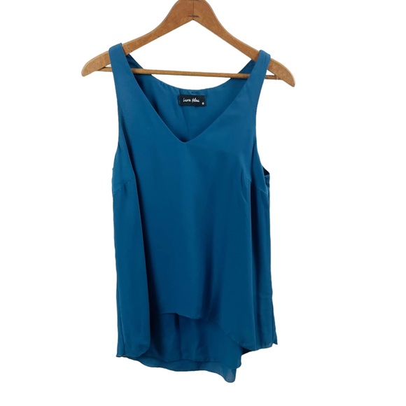 Lauren Helena Teal Drape Tank Blouse Size XS - Picture 1 of 5